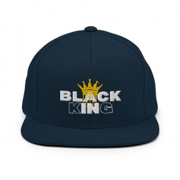 Black King Snapback Hat